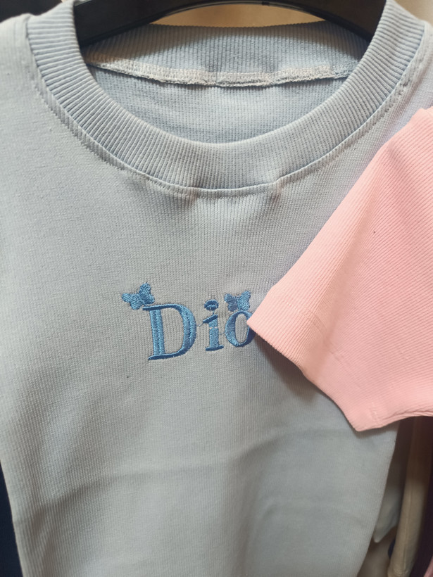 کراپ گلدوزی Dior کبریتی پنبه صددرصد مناسب سایز ۳۶ تا ۴۴