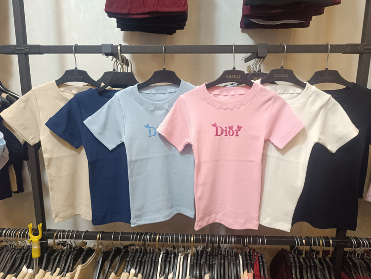 کراپ گلدوزی Dior کبریتی پنبه صددرصد مناسب سایز ۳۶ تا ۴۴