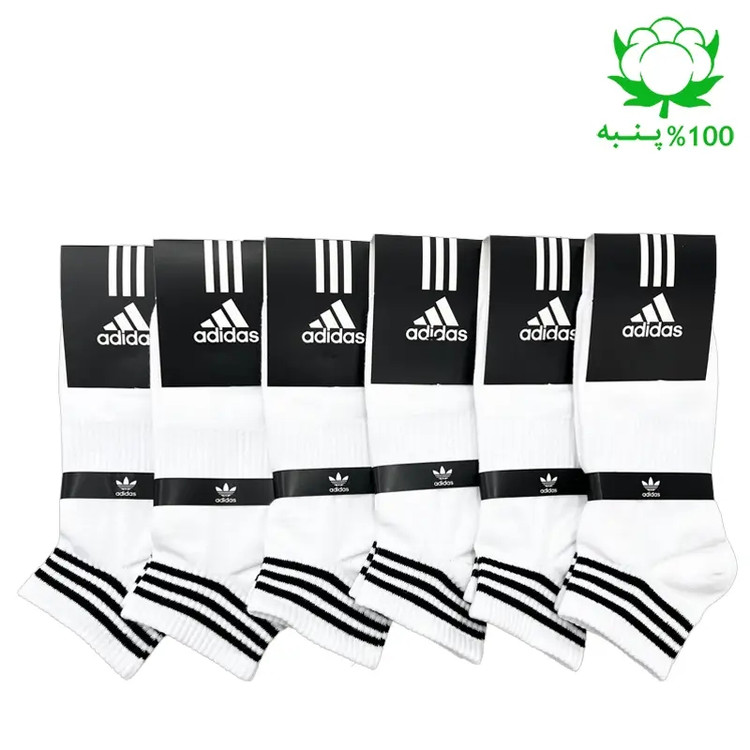 جوراب مچی اسپرت آدیداس ADIDAS سه خط جنس پنبه – فری سایز ۳۶ تا ۴۳